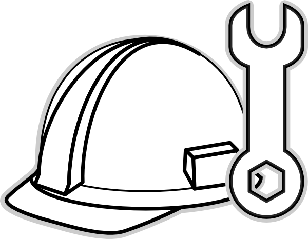 Construction clipart black and white gallery for hard hat
