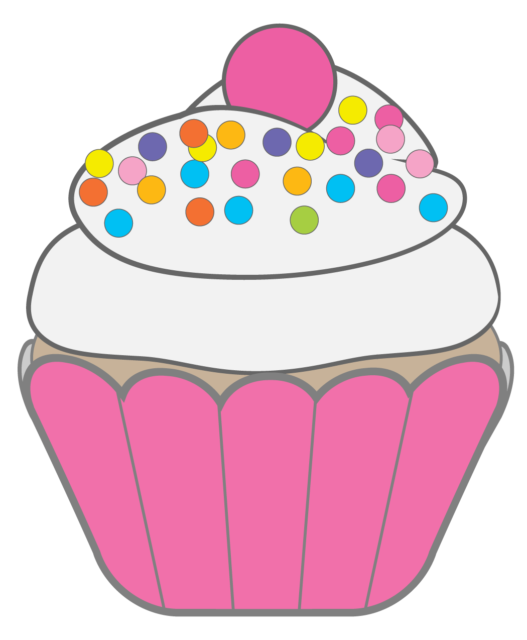 free black and white cupcake clipart - photo #18