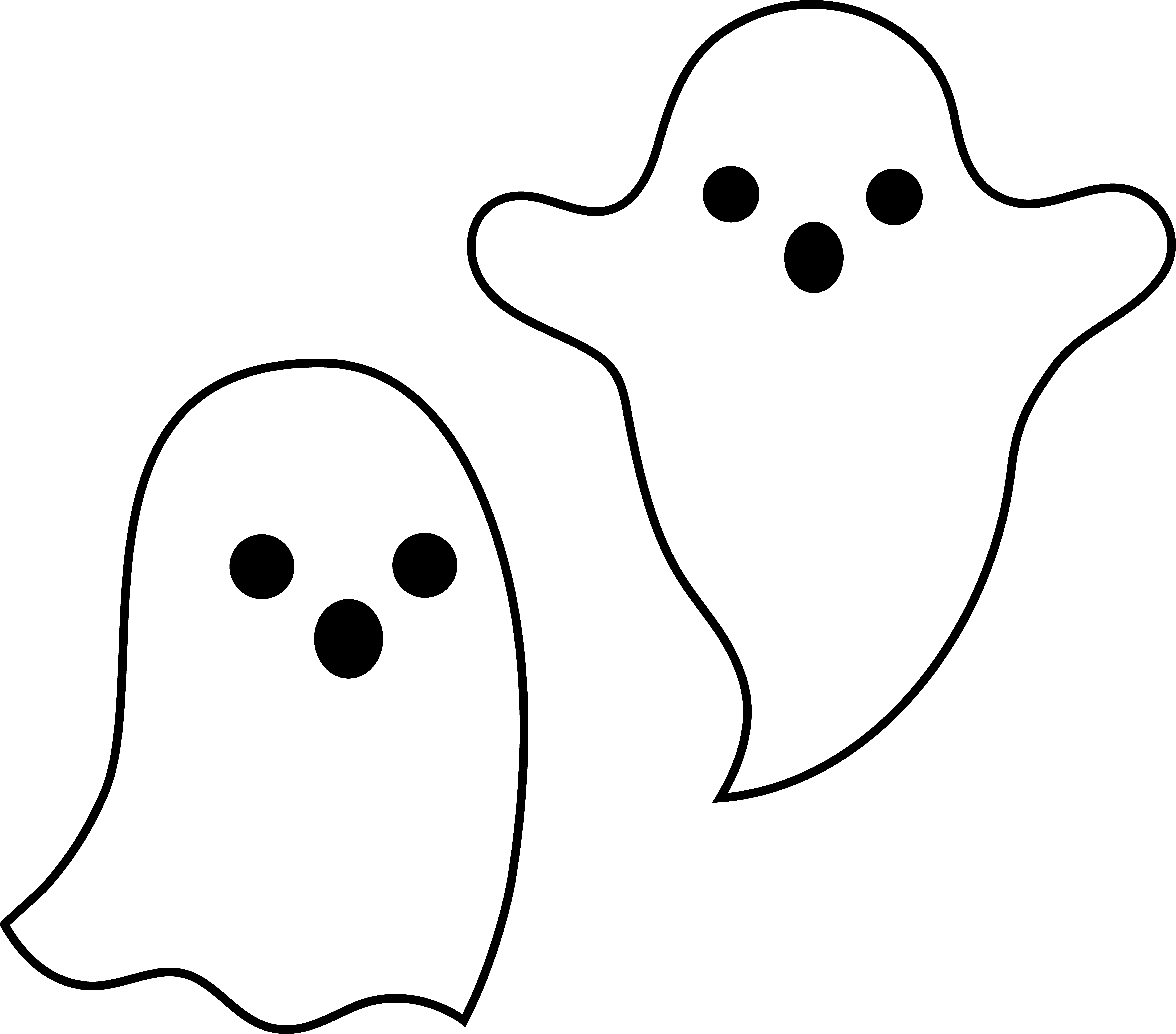 free black and white ghost clipart - photo #38