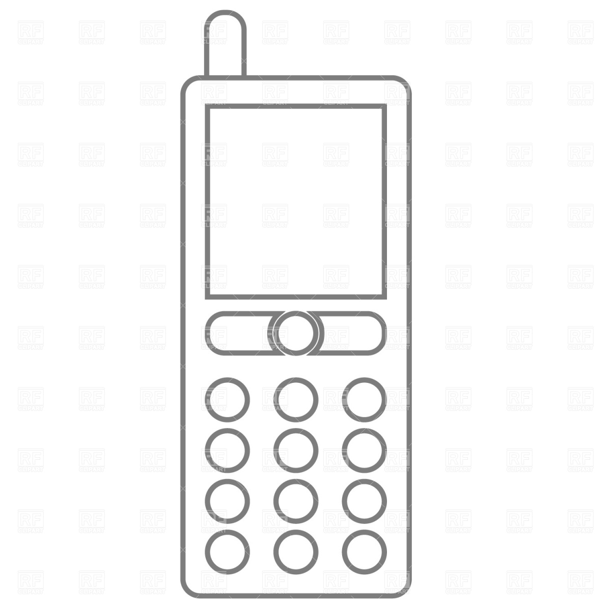 cell phone clipart black and white - photo #20