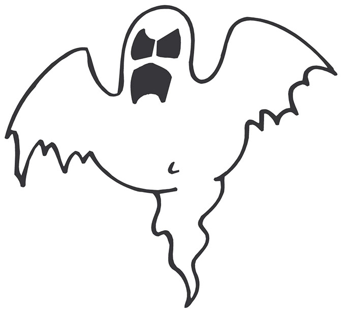 free black and white ghost clipart - photo #27
