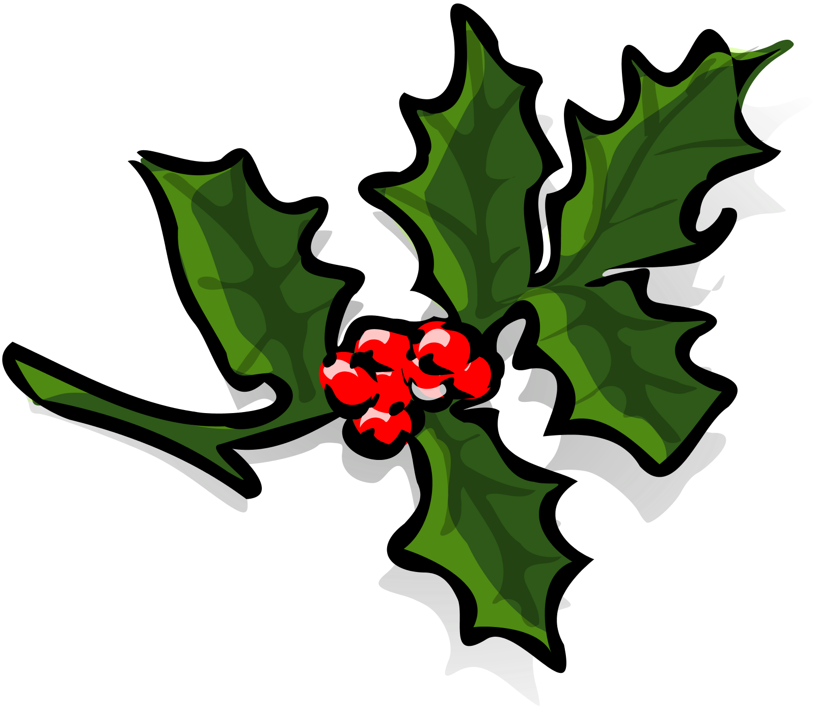 christmas clip art holly leaf - photo #25