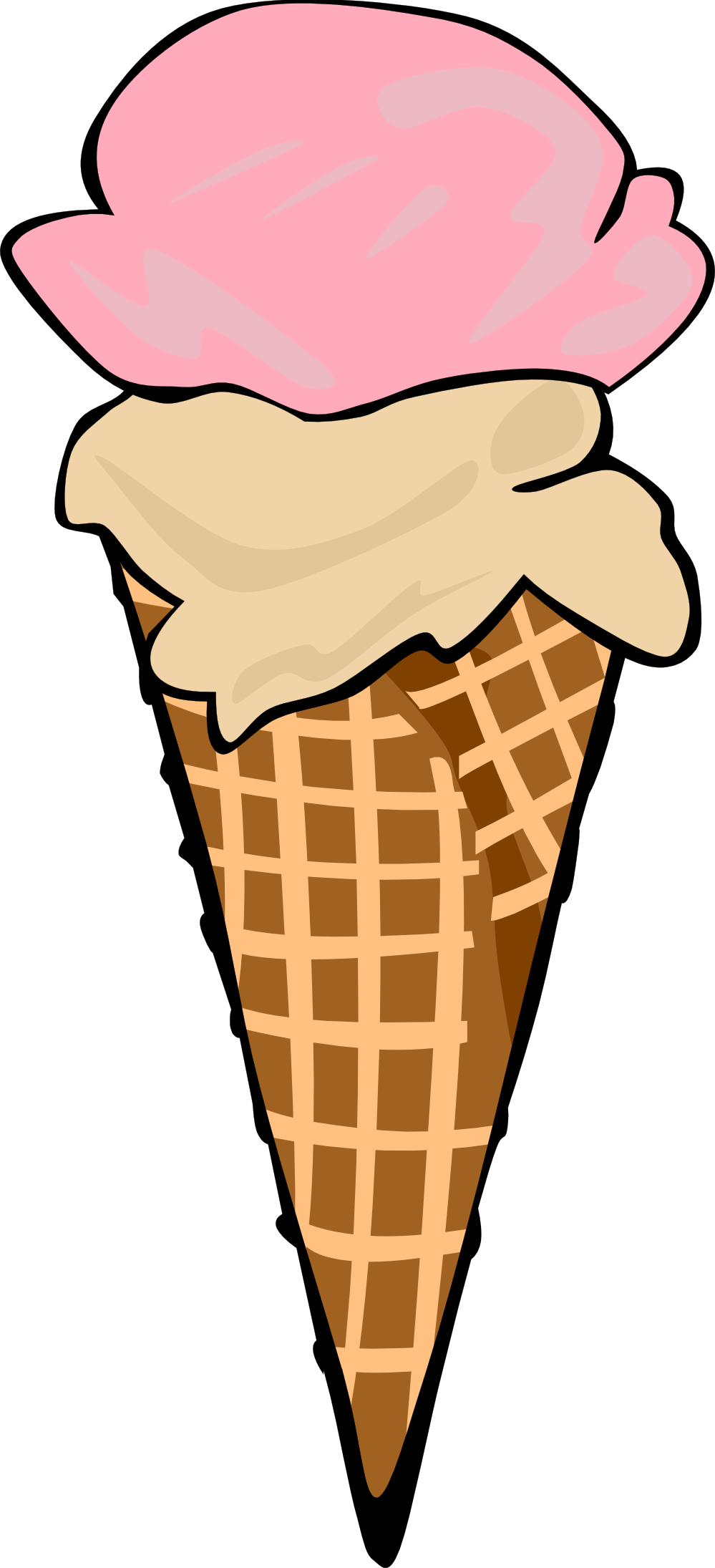 ice cream cone clipart black and white - photo #49