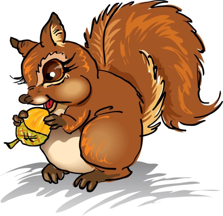 clip art cartoon squirrel - photo #36