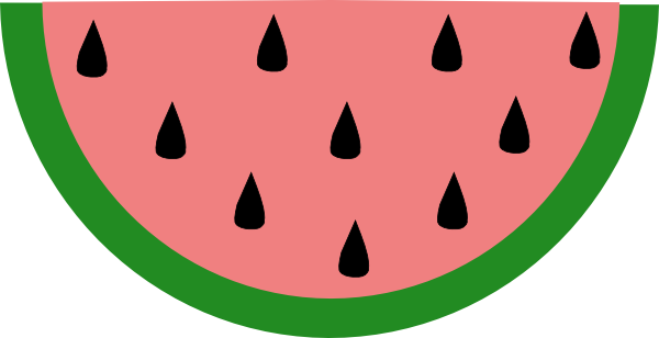 clipart black and white watermelon - photo #18