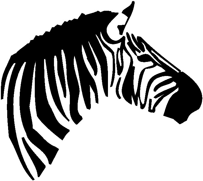 clipart black and white zebra - photo #35