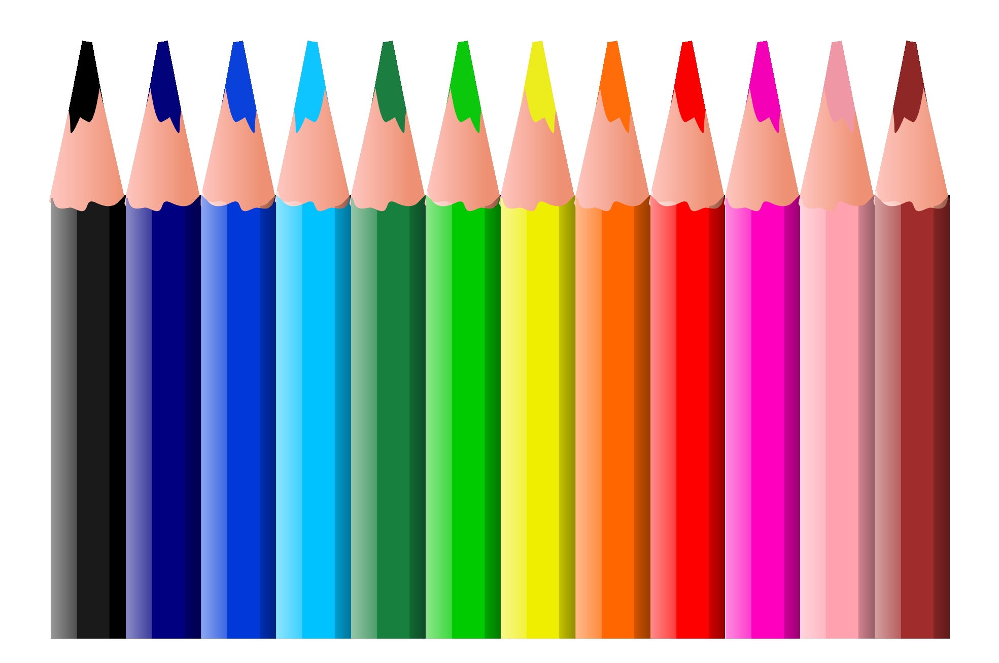 free black and white crayon clipart - photo #18