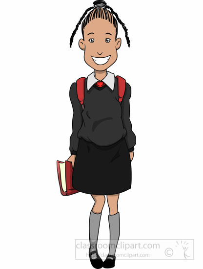 clipart girl in school uniform - photo #32