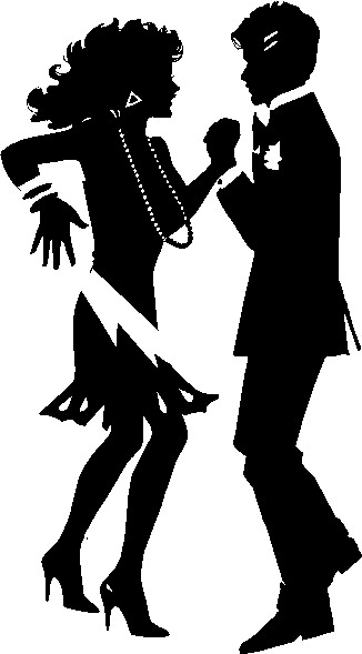 free black and white dance clip art - photo #17