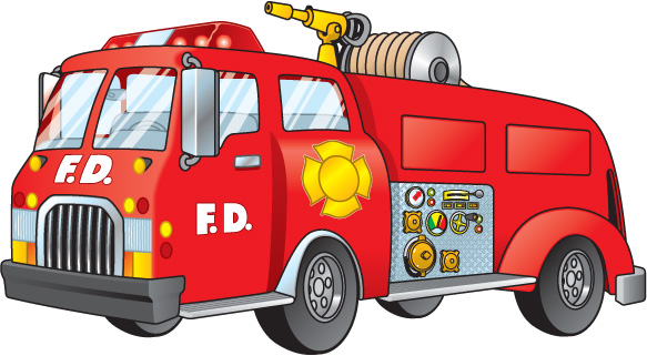 clip art cartoon fire engine - photo #22