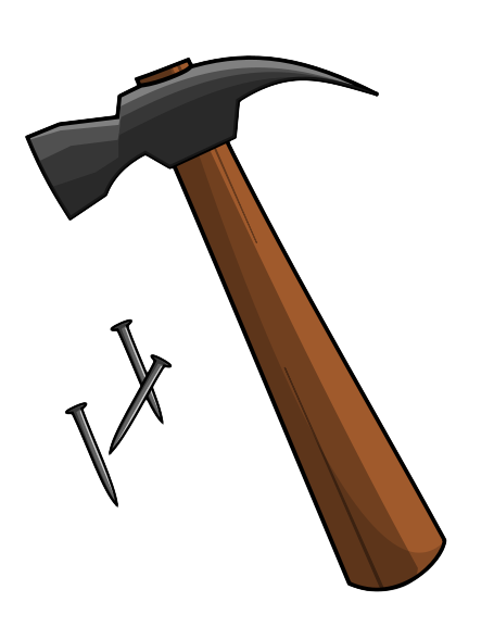 free clipart hammer and nails - photo #8