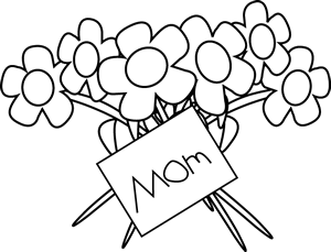 free black and white mother's day clip art - photo #6