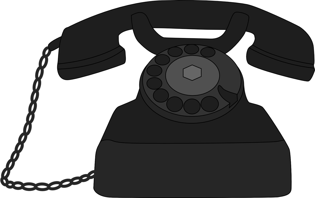 phone clipart black and white - photo #49