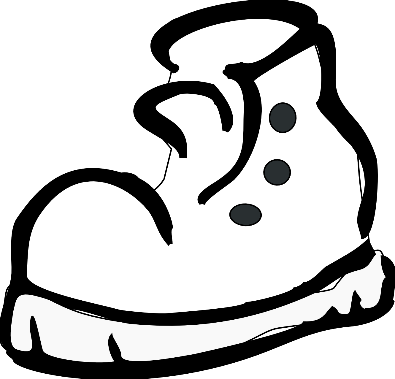 free black and white clip art shoes - photo #21