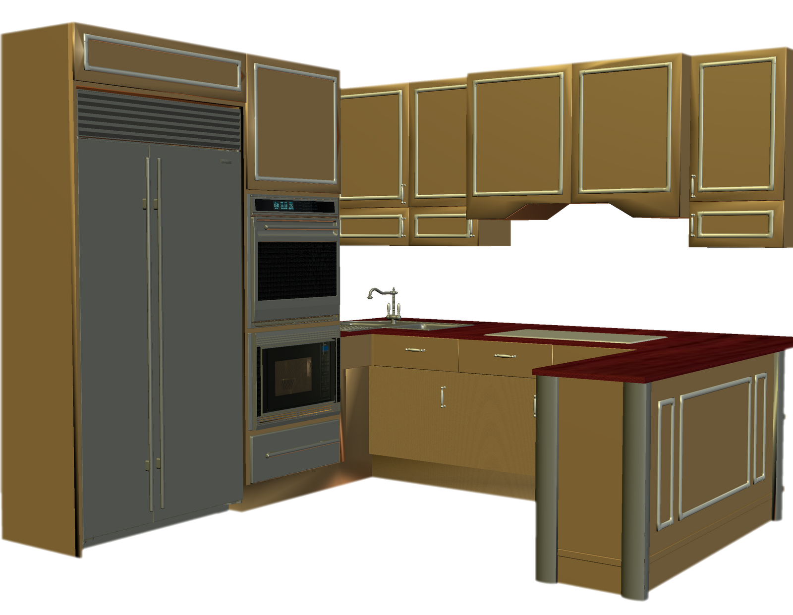 modern kitchen design clipart