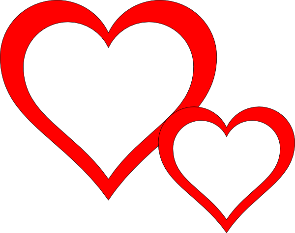 free clipart of hearts in black and white - photo #9