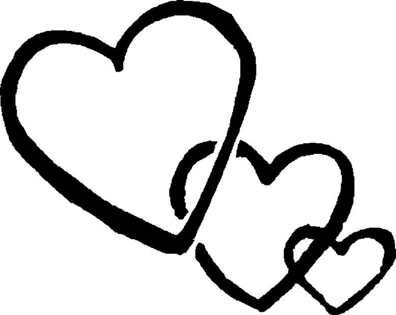 free black and white heart clipart - photo #45