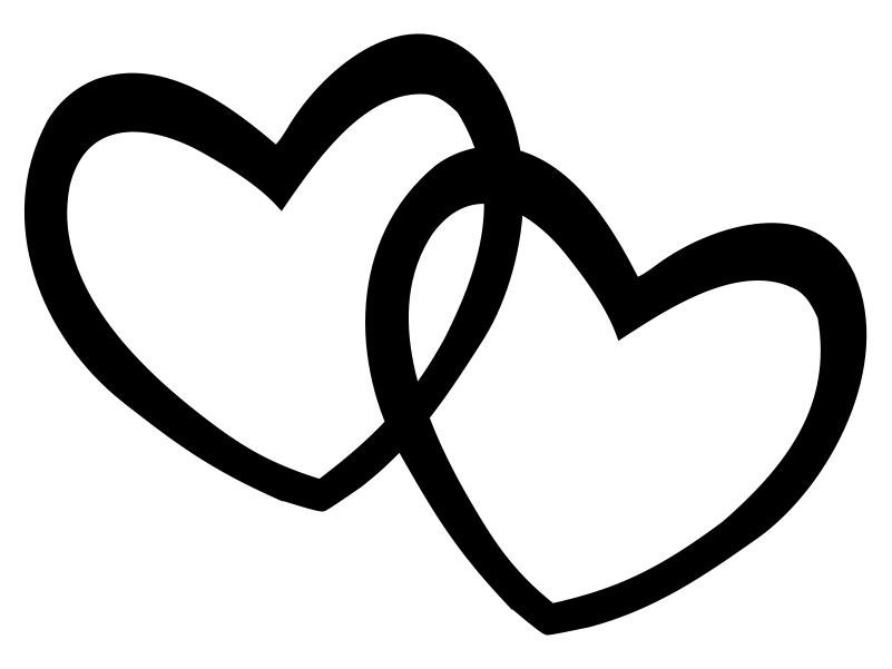 free black and white heart clipart - photo #30