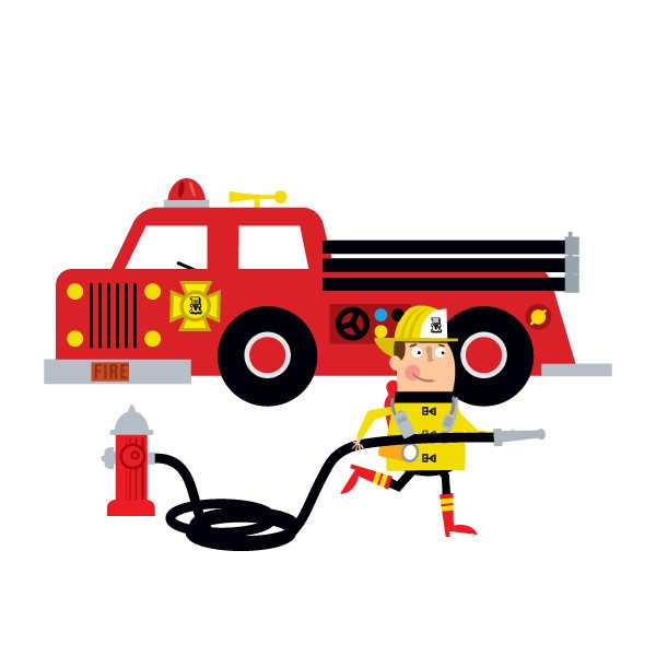 clip art cartoon fire engine - photo #28