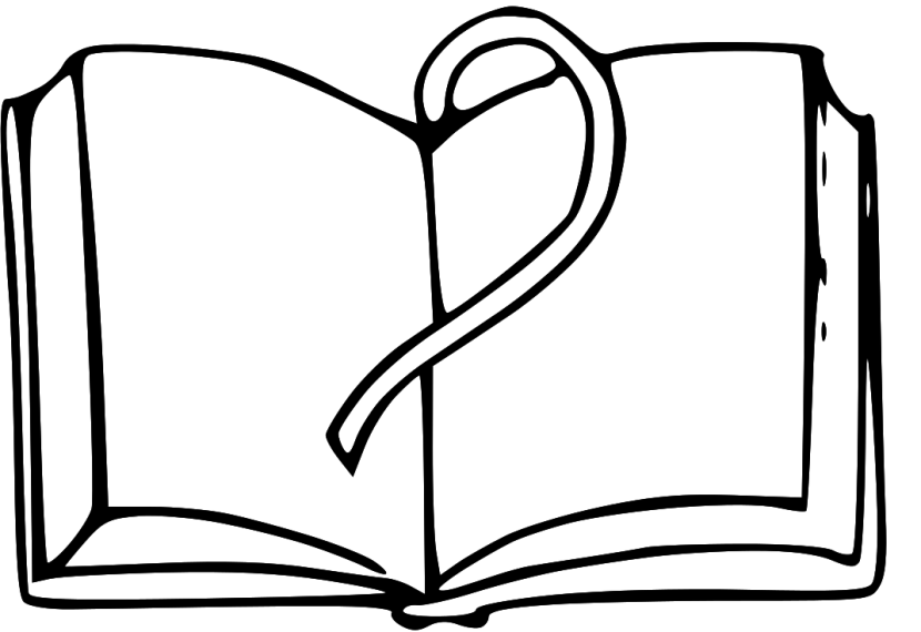 open book clipart black and white - photo #5