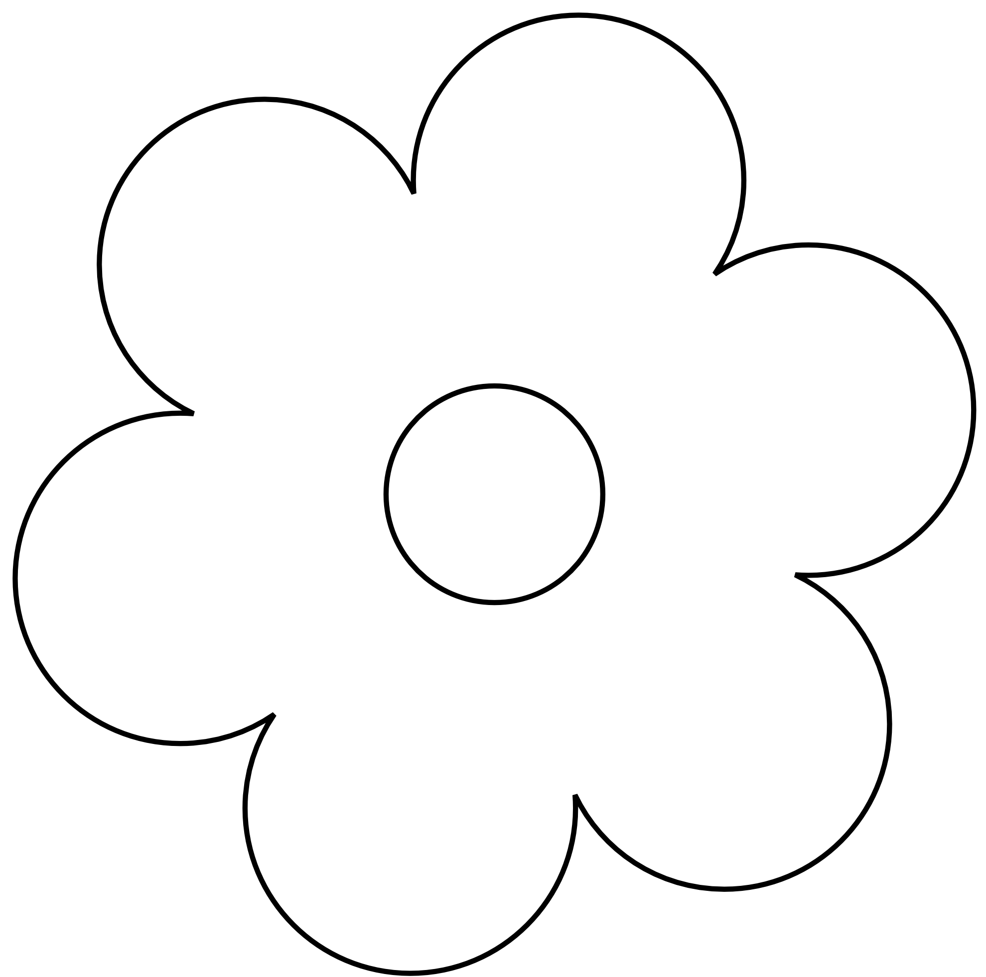 clipart flower black and white - photo #33