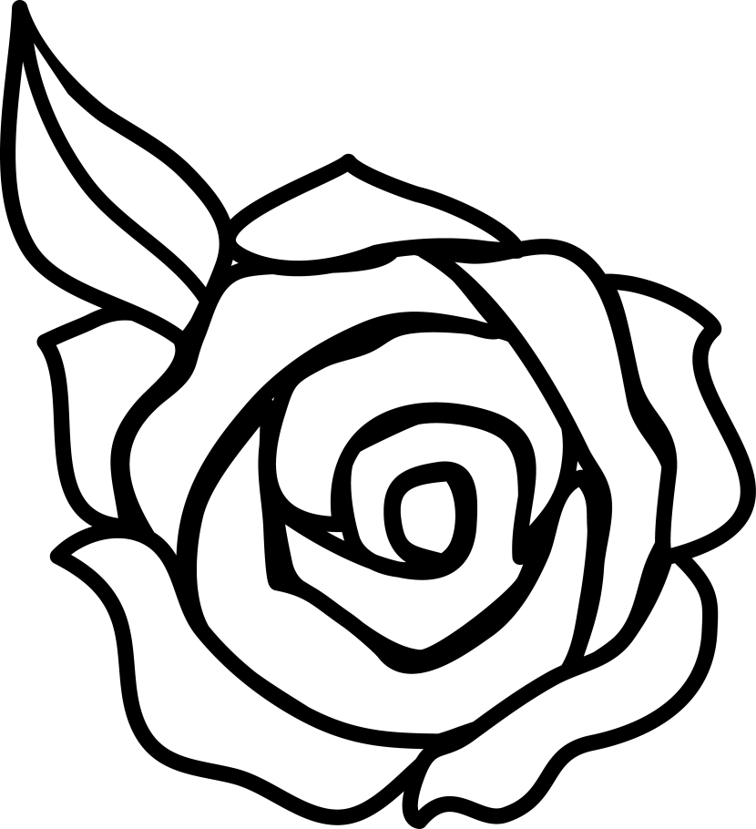 clipart flowers black and white - photo #30