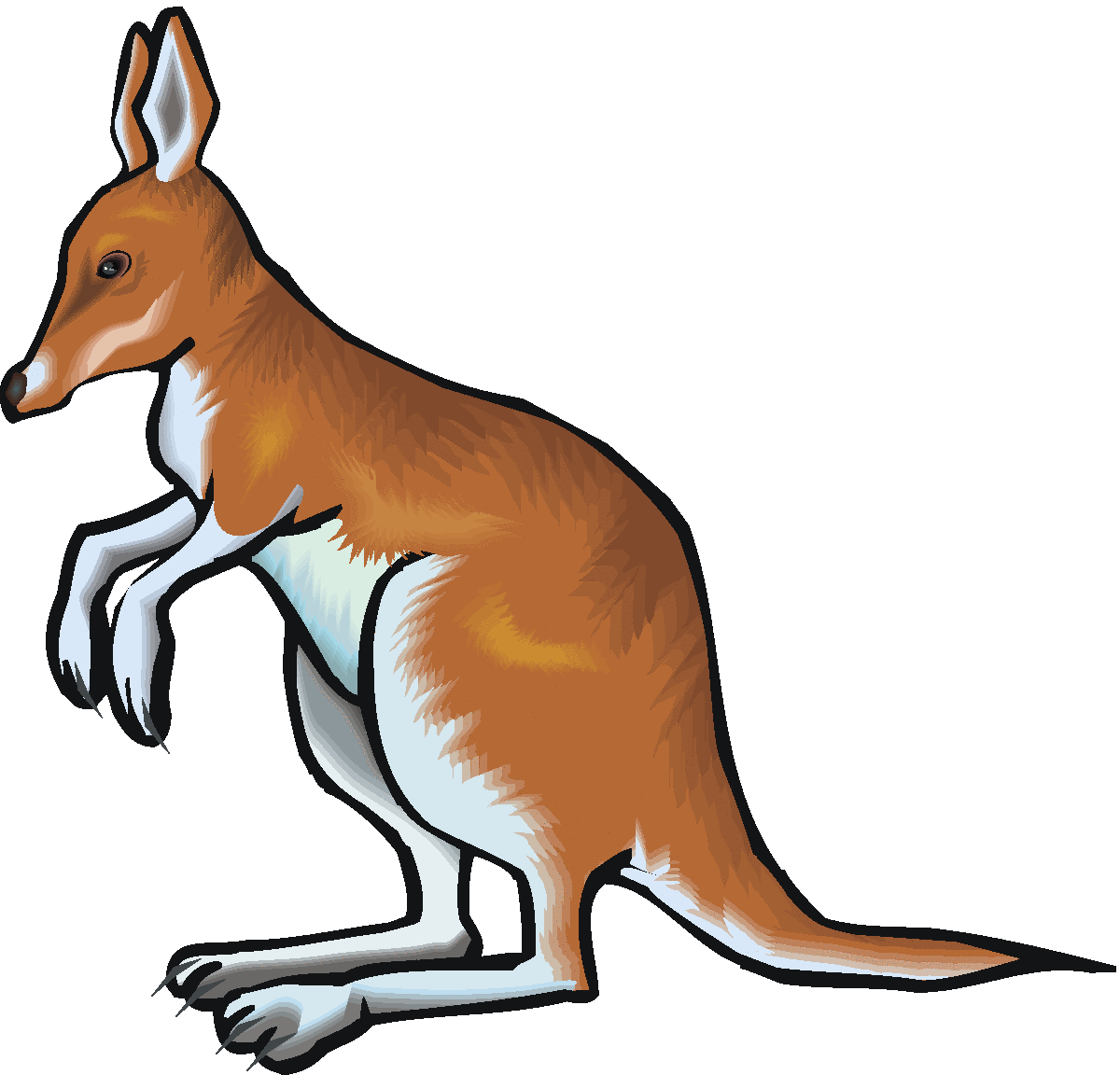 kangaroo jumping clipart - photo #8