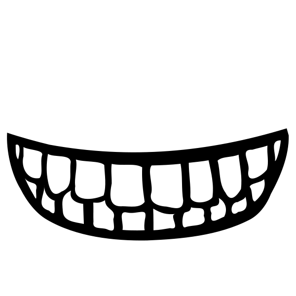 mouth clipart black and white free - photo #17