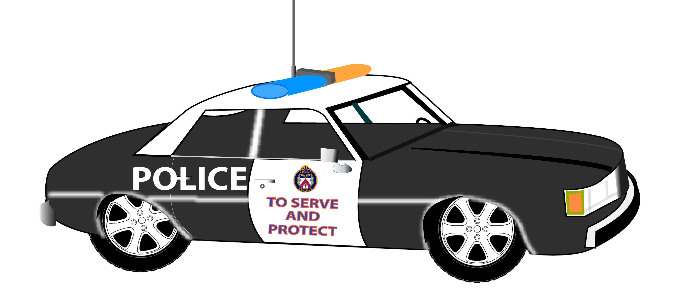 police car clipart black and white - photo #19