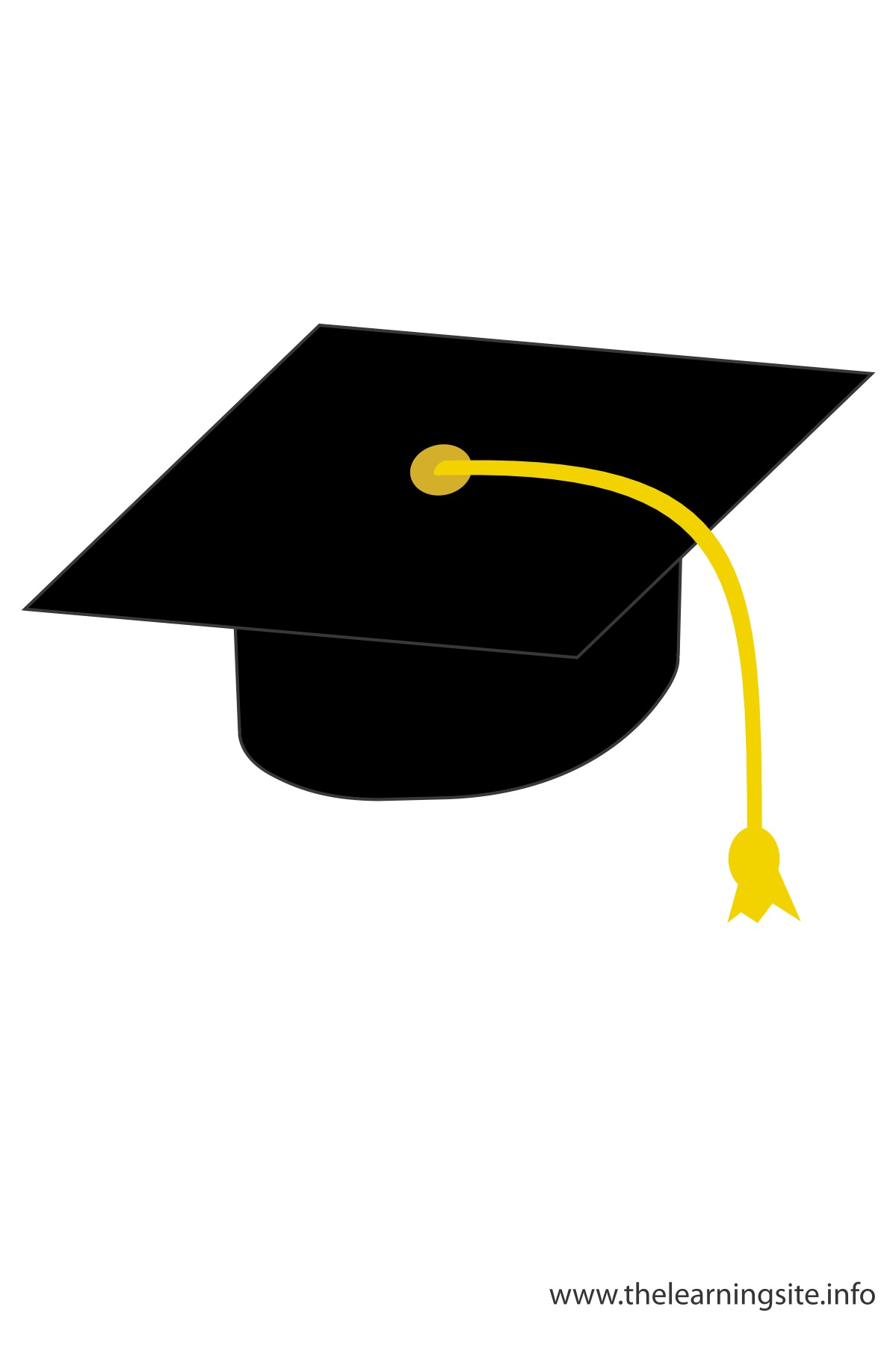 graduation hat clipart black and white - photo #17