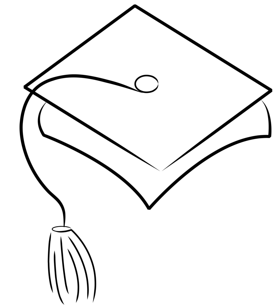 graduation hat clipart black - photo #34