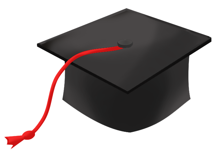 free red graduation cap clipart - photo #23