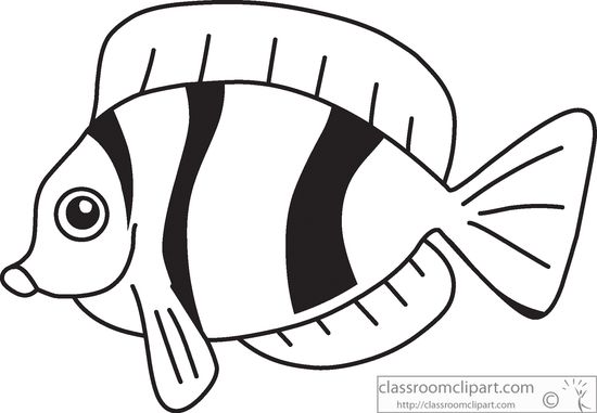 fish clipart black and white free - photo #50