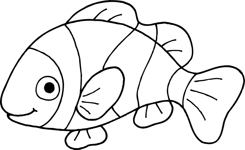 clipart fish black and white - photo #22