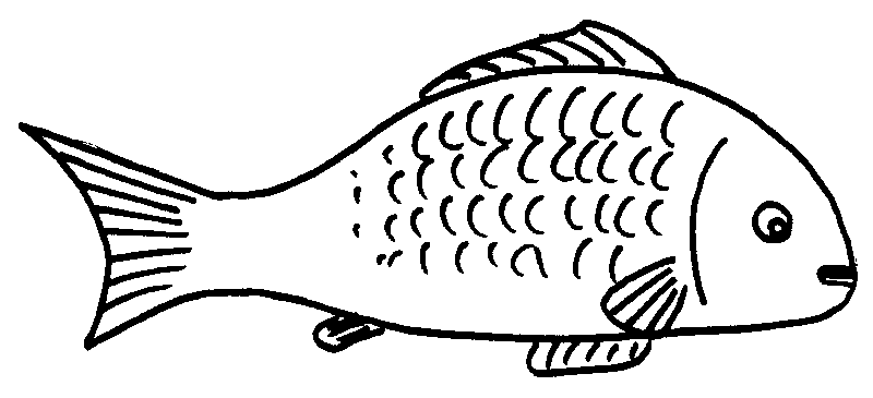 free black and white clipart of fish - photo #49