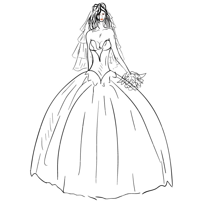 free wedding gown clipart - photo #15