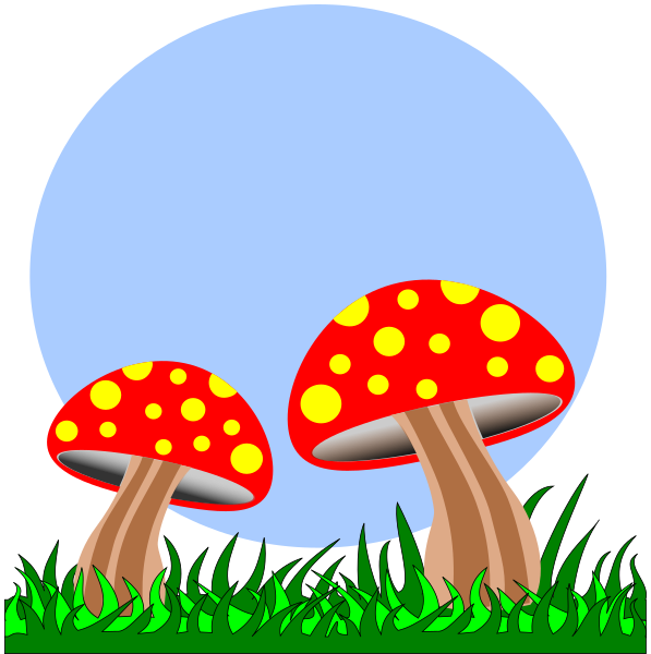 Wild mushroom clipart plants stylized