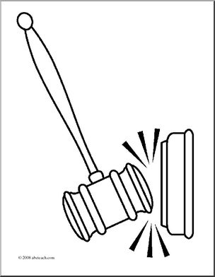 Clip art gavel loring page abcteach - Cliparting.com