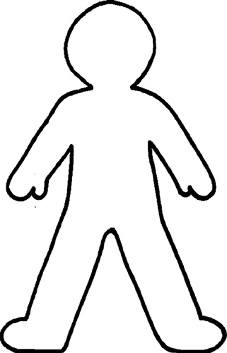 Person outline human body template outlineloring page ...
 Simple Person Outline