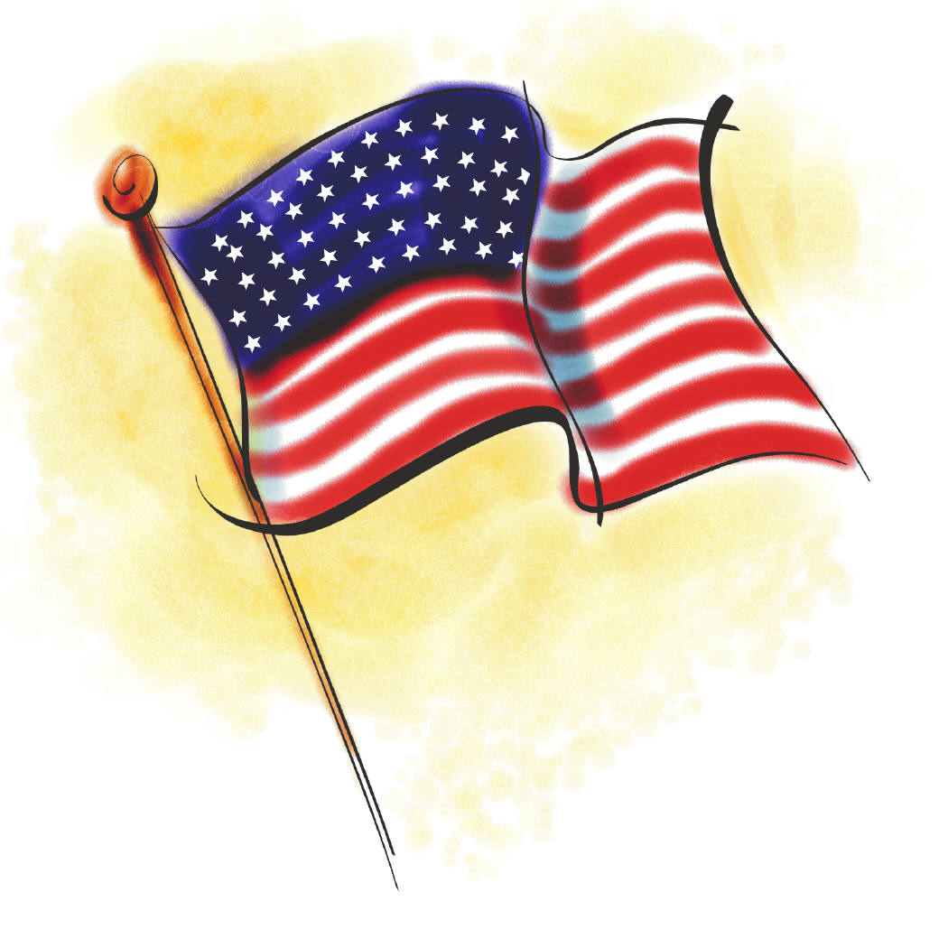American flag clip art free clipartix