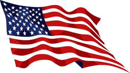 American flag usa waving flag clipart clipartcow