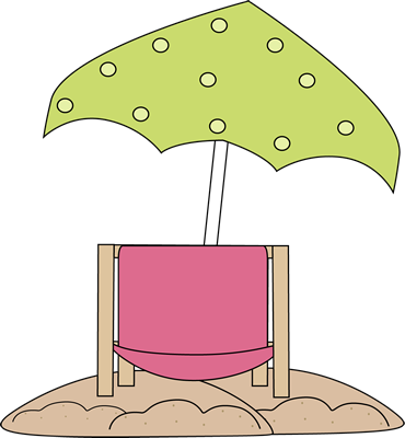 Beach chair under beach umbrella clip art beach chair under
