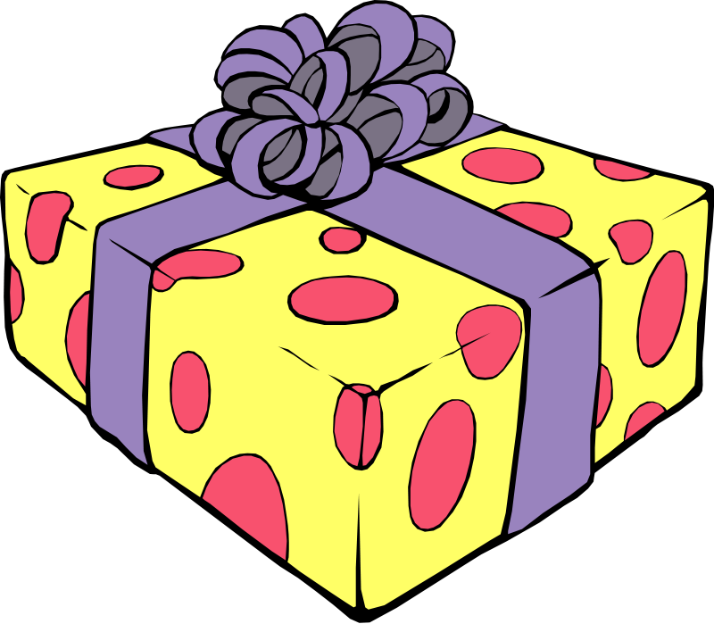 Birthday present clip art free clipart images