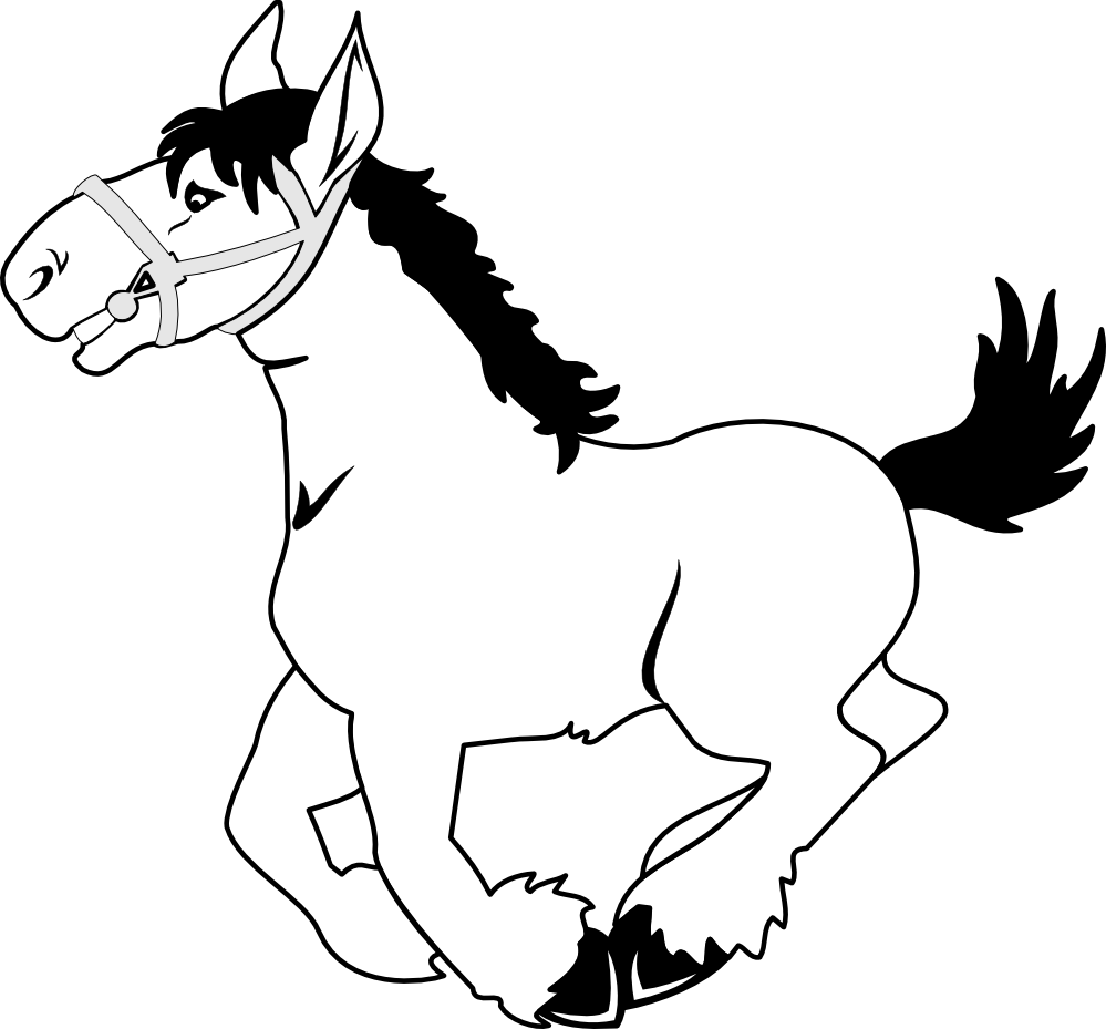 Black and white clip art horses danaamda top