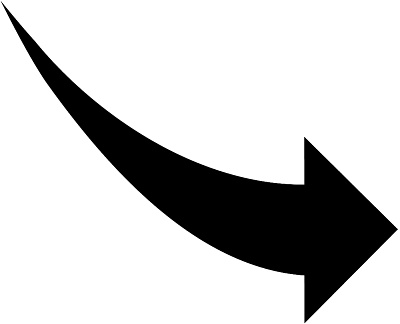Black curved arrow clipart