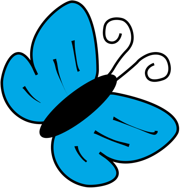 Blue butterfly clipart free clipart images
