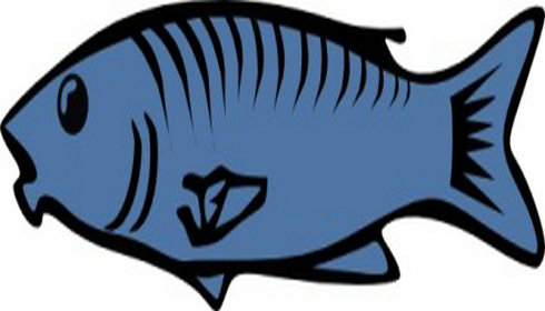 Blue fish clipart 3