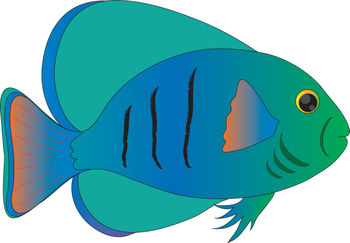 Blue fish clipart clipartiki