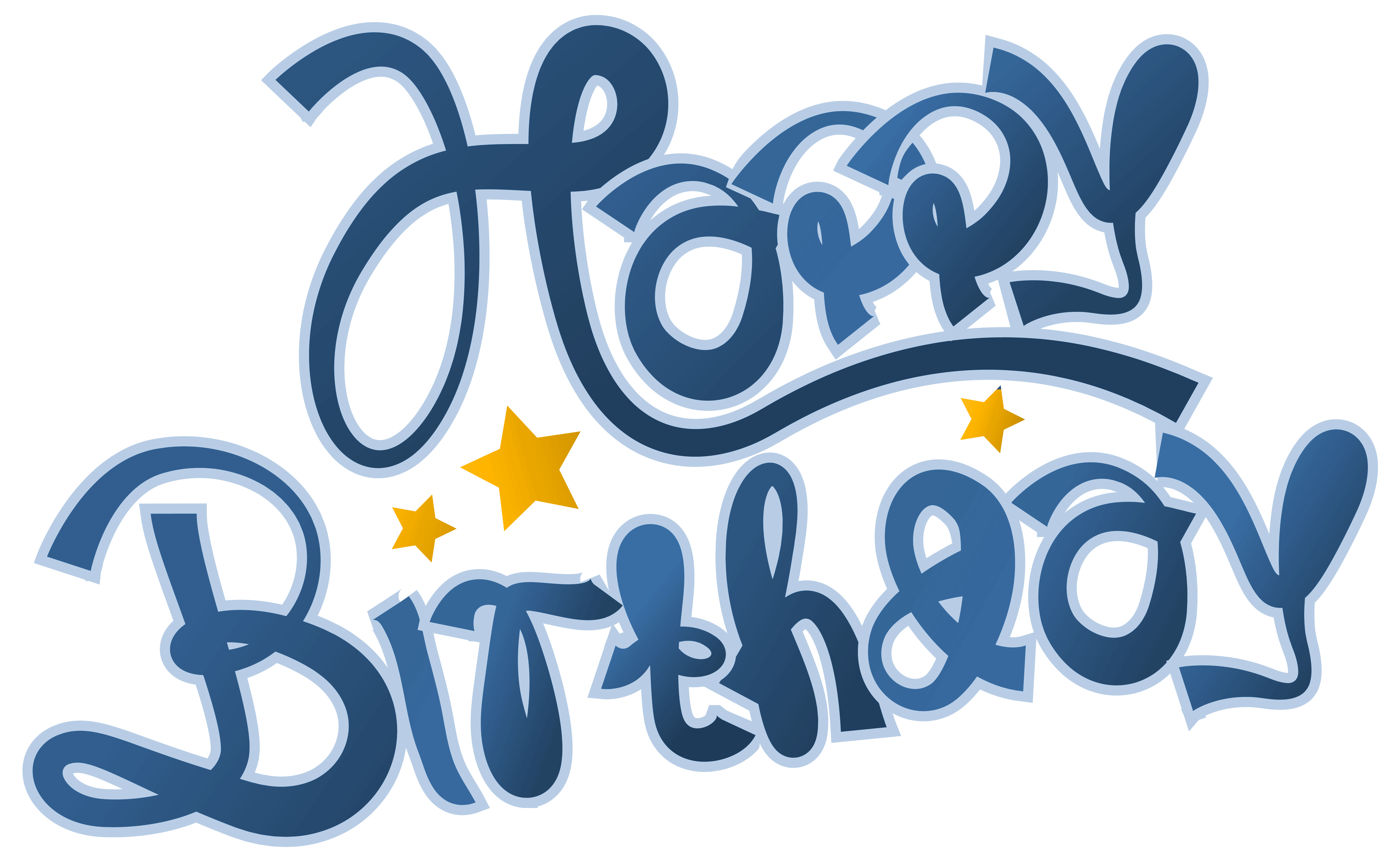 Blue happy birthday clipart picture 5