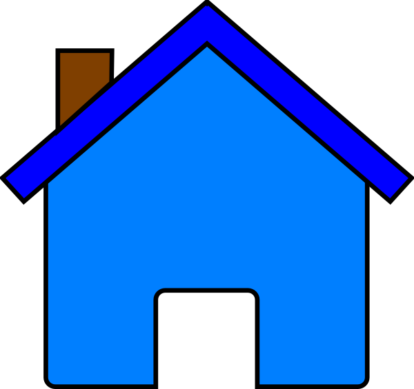Blue house clip art